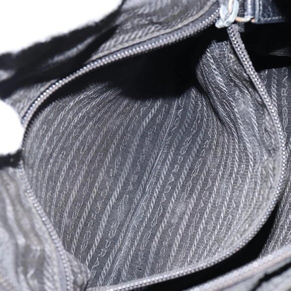 PRADA Shoulder Bag Nylon Black Silve - Picture 13 of 16